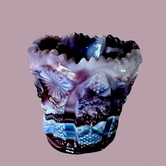 Purple Slag Glass Toothpick Holder by Imperial - Picture 1 of 8